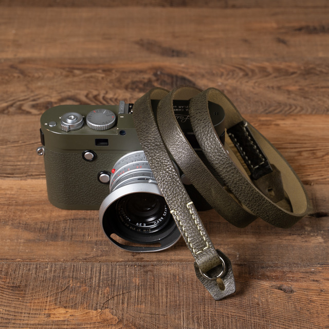 Full Leather Camera Neck Strap 001 (Cura Split Rings)